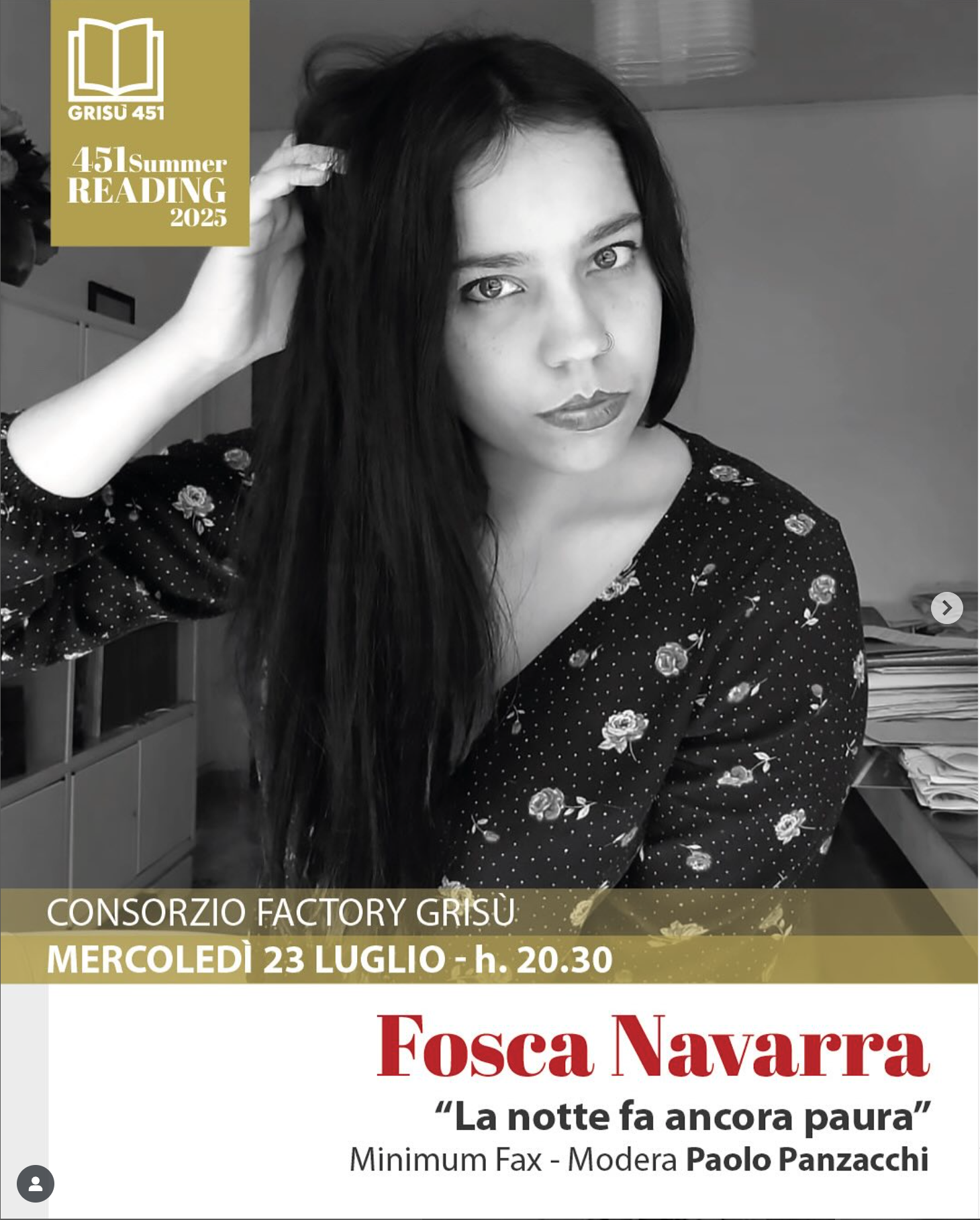 Fosca Navarra "La notte fa ancora paura" e Michela Panichi "La Cecilia"