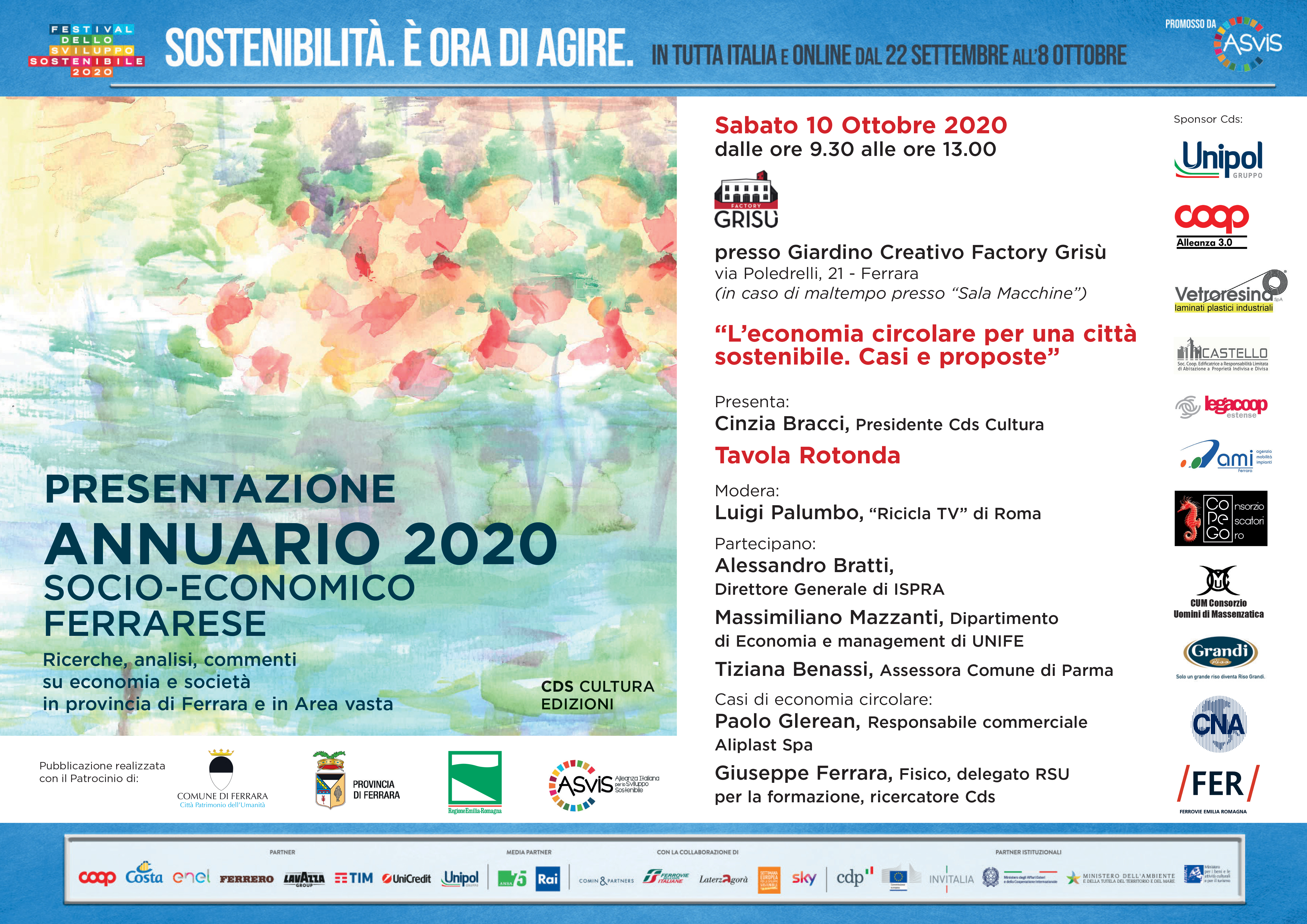 PRESENTAZIONE ANNUARIO 2020 SOCIO-ECONOMICO FERRARESE