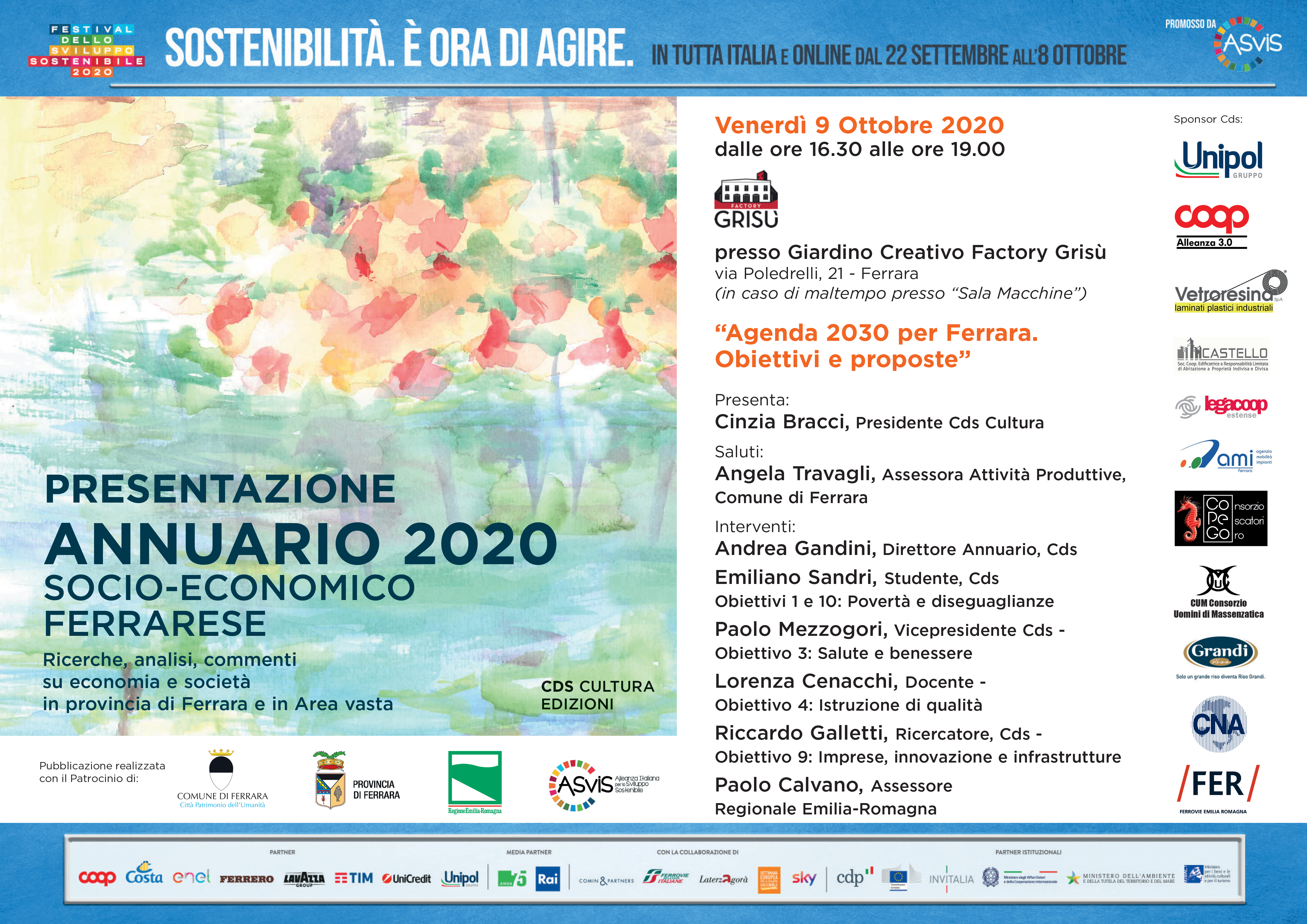 PRESENTAZIONE ANNUARIO 2020 SOCIO-ECONOMICO FERRARESE