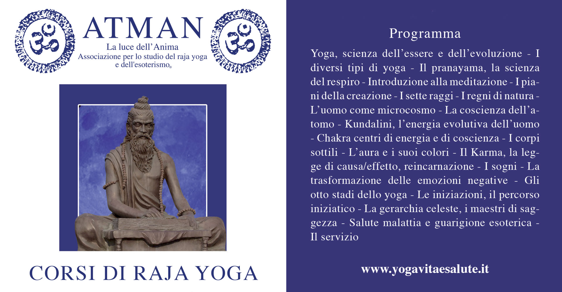 CORSI DI RAJA YOGA E MEDITAZIONE
