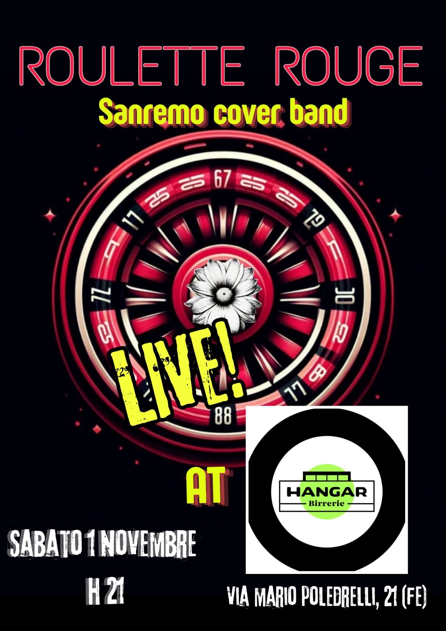 Roulette Rouge in concerto per HANGAR E20
