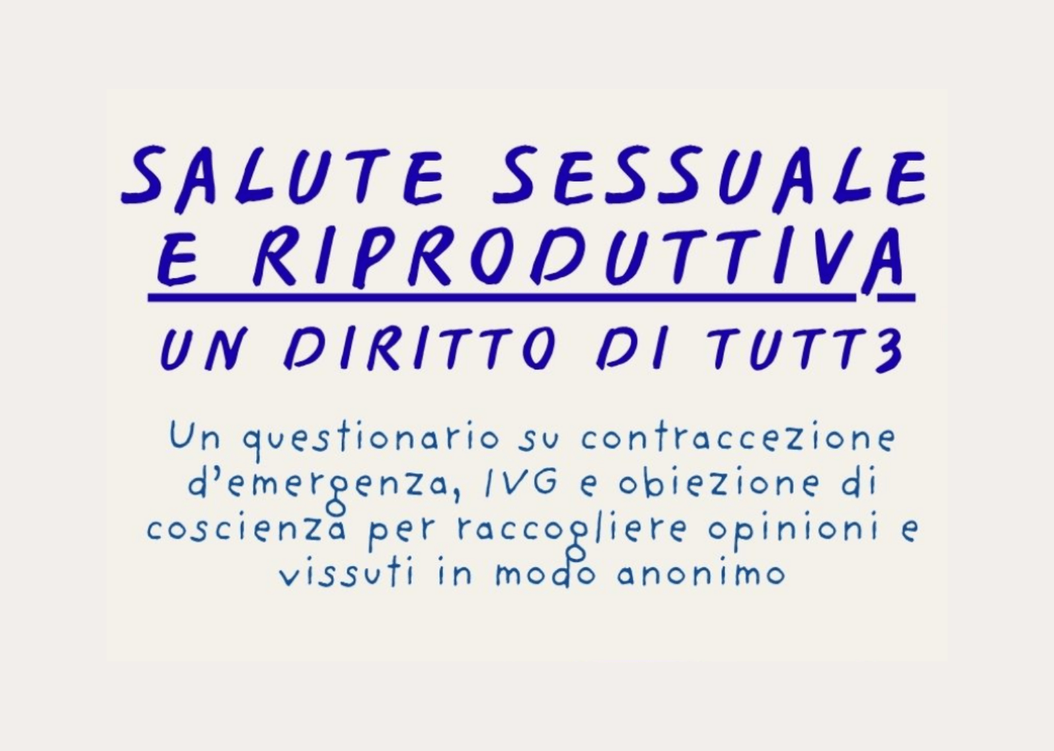 Salute sessuale e riproduttiva. un diritto di tutt3